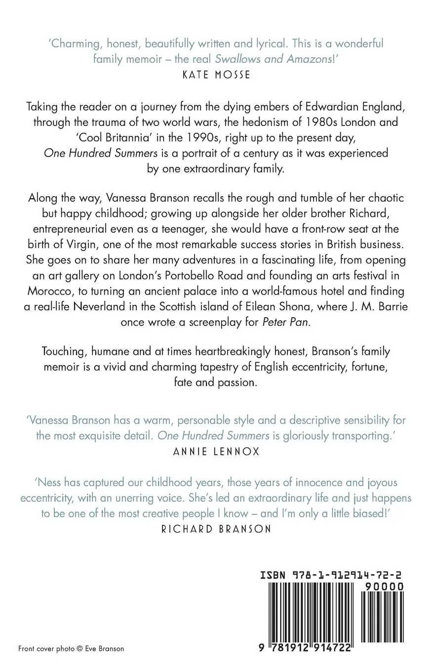 Rückseite: 9781912914722 | One Hundred Summers | A Family Story | Vanessa Branson | Taschenbuch