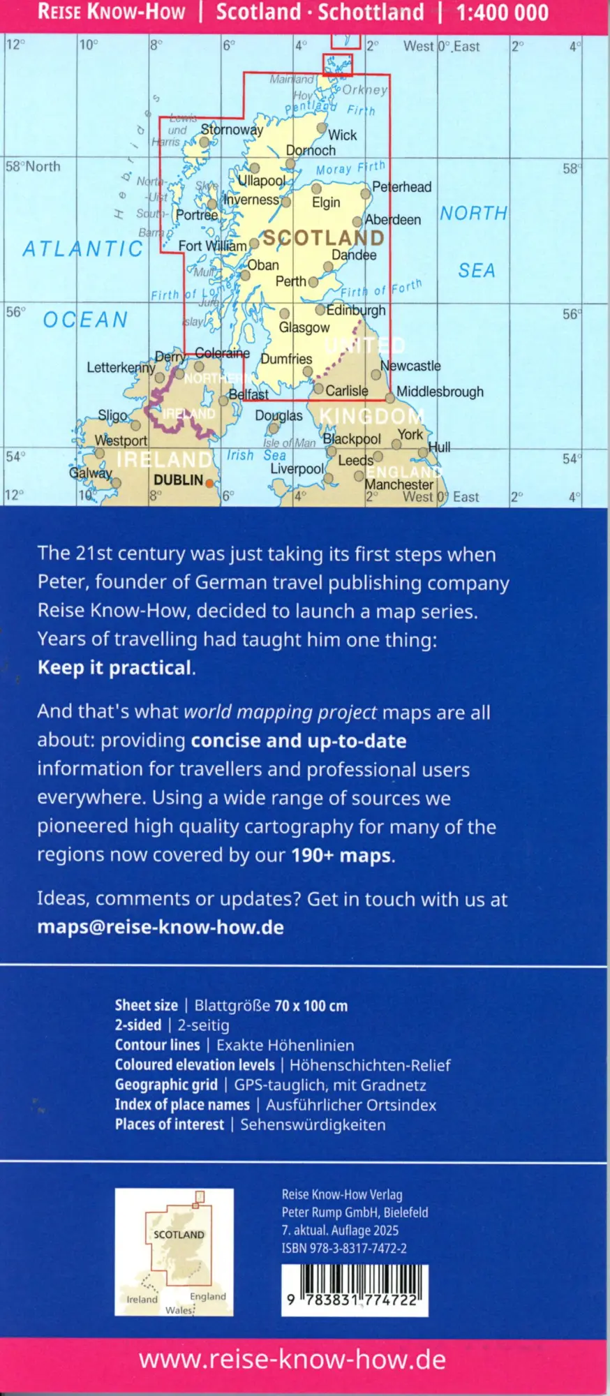 Bild: 9783831774722 | Reise Know-How Landkarte Schottland / Scotland (1:400.000) | Know-How