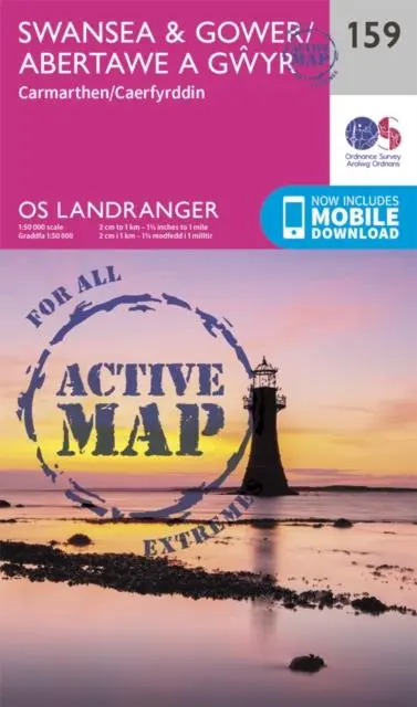 Cover: 9780319474822 | Swansea &amp; Gower, Carmarthen | Ordnance Survey | (Land-)Karte | 2016