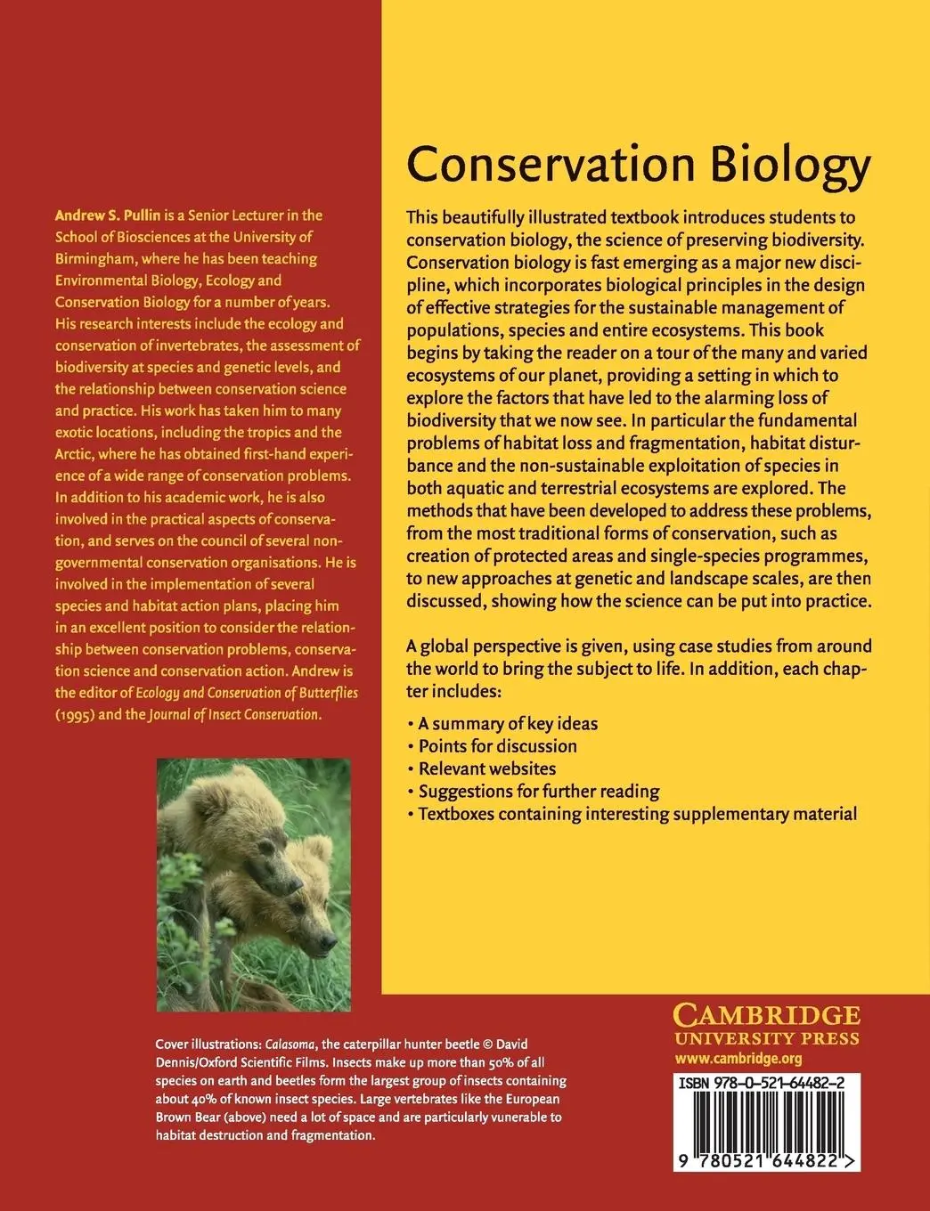 Rückseite: 9780521644822 | Conservation Biology | Andrew S. Pullin | Taschenbuch | Englisch
