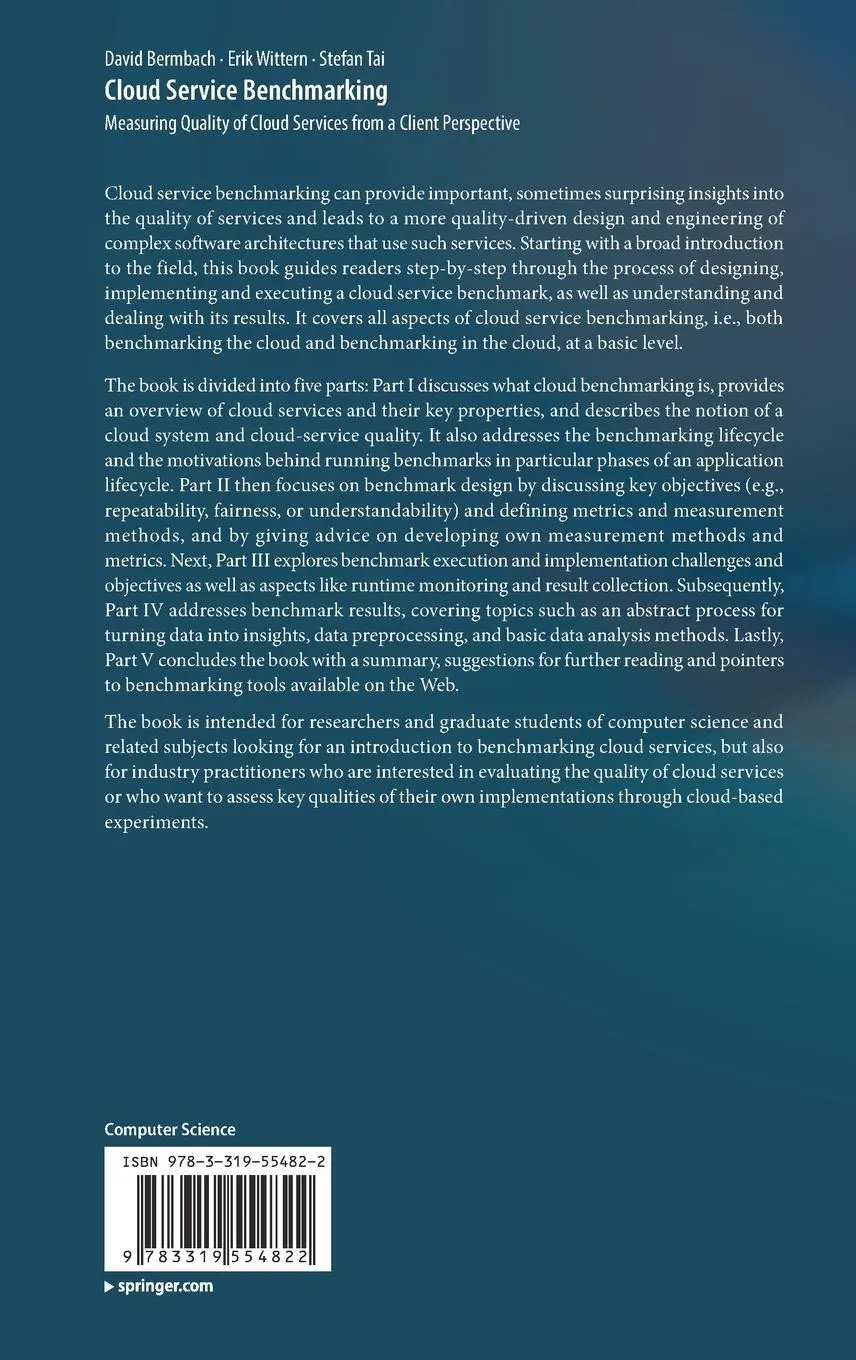 Rückseite: 9783319554822 | Cloud Service Benchmarking | David Bermbach (u. a.) | Buch | xiv
