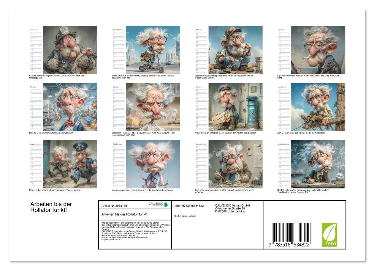 Bild: 9783516634822 | Arbeiten bis der Rollator funkt! (Wandkalender 2026 DIN A4 quer),...