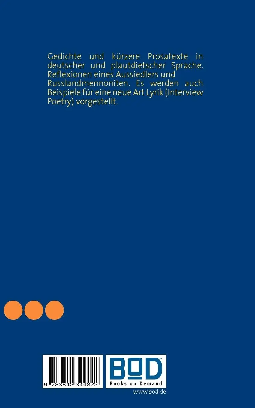 Rückseite: 9783842344822 | Amalgam | Aus dem Alltag eines Aussiedlers | Peter Wiens | Taschenbuch