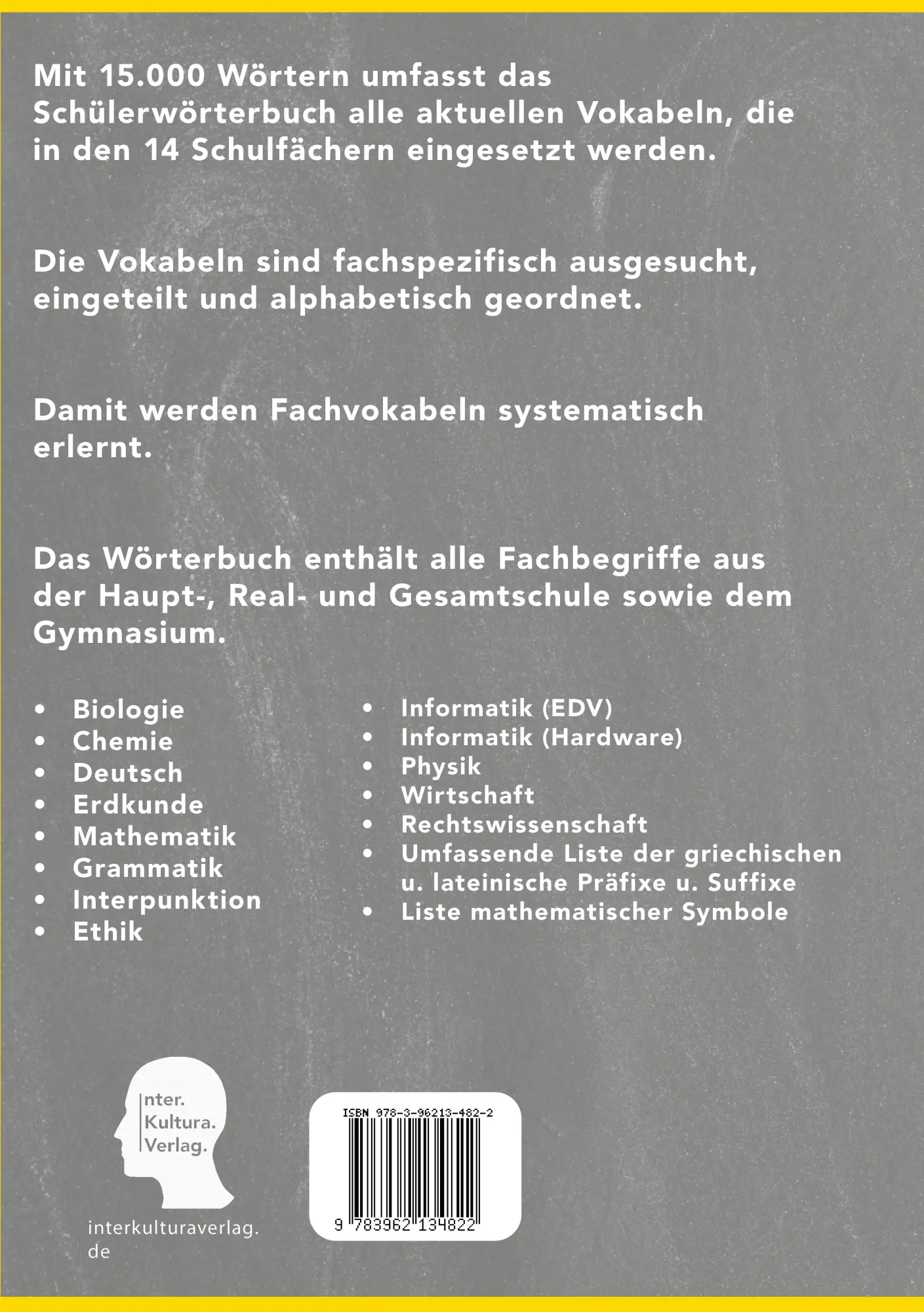 Rückseite: 9783962134822 | Interkultura Schülerwörterbuch Deutsch-Ukrainisch | Verlag | Buch