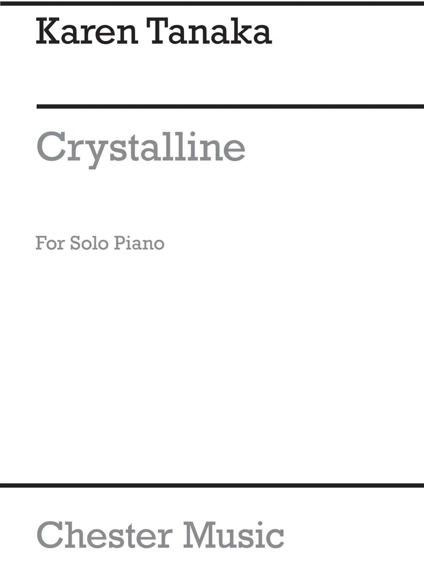 Cover: 9780711954922 | Crystalline For Solo Piano | Karen Tanaka | Buch | 1999