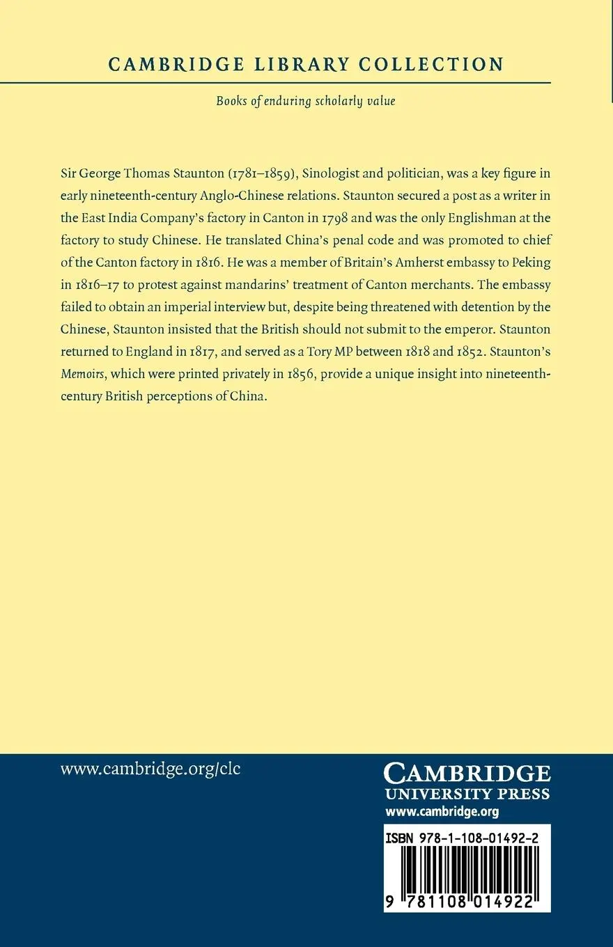 Rückseite: 9781108014922 | Memoirs of the Chief Incidents of the Public Life of Sir George...