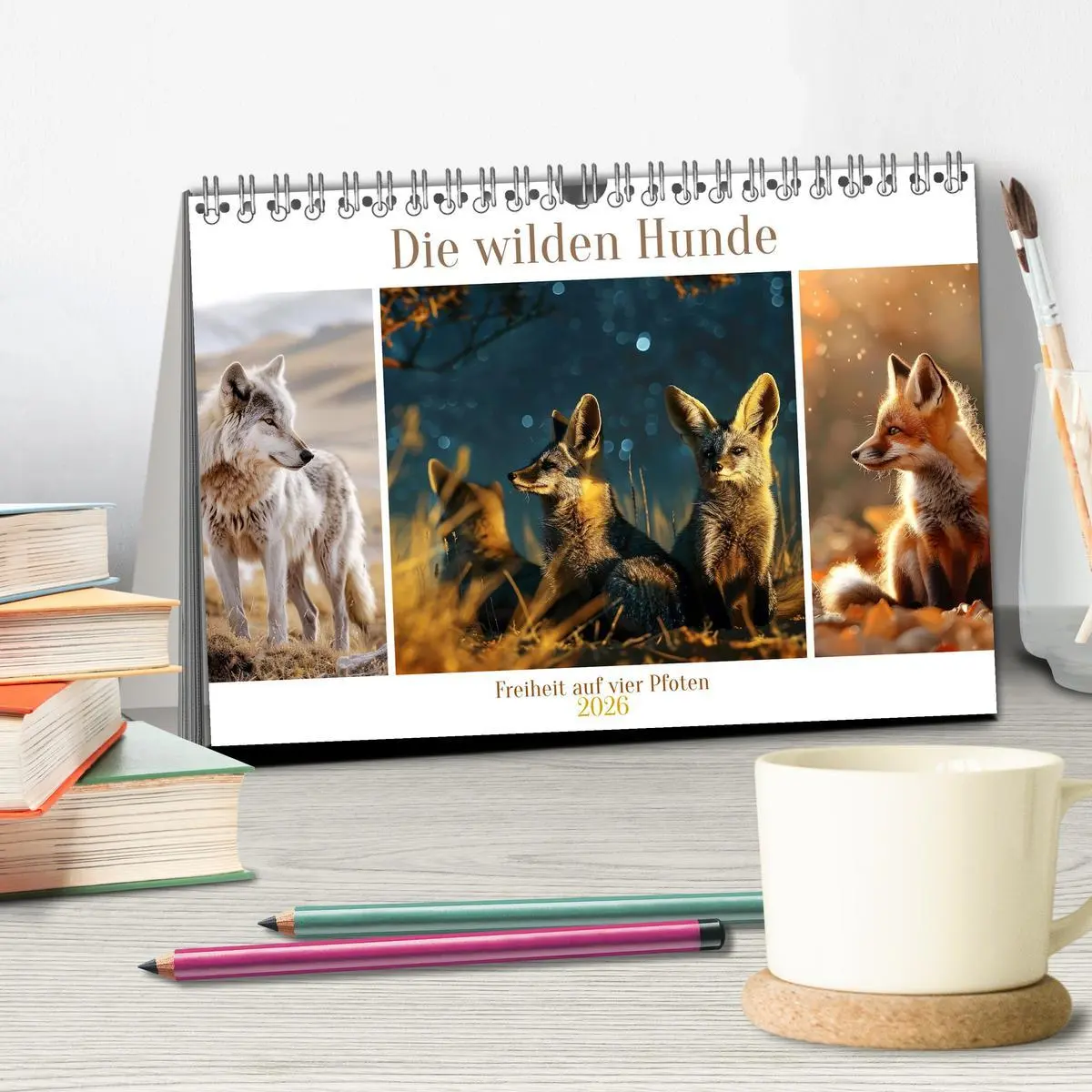 Bild: 9783457394922 | Die wilden Hunde (Tischkalender 2026 DIN A5 quer), CALVENDO...