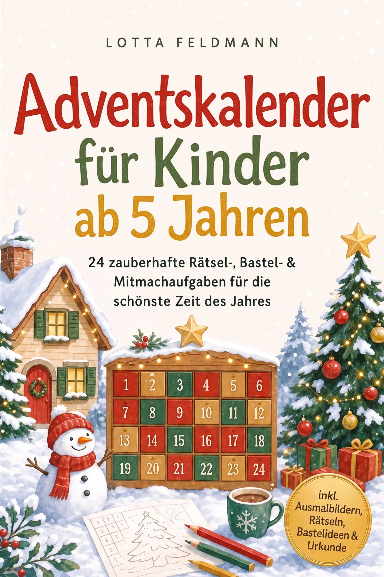 Cover: 9783694384922 | Adventskalender für Kinder ab 5 Jahren: 24 zauberhafte Rätsel-,...