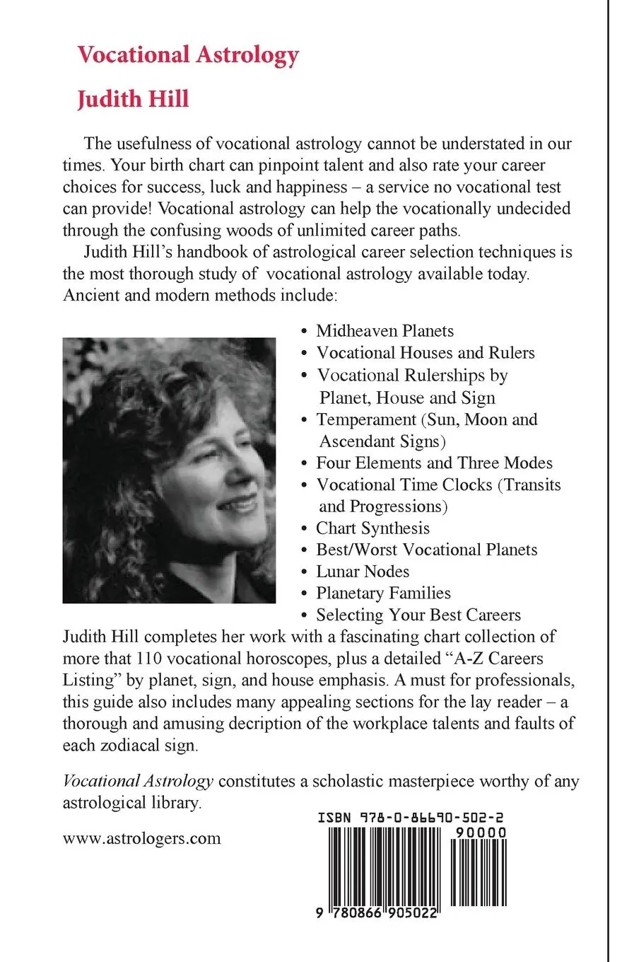 Rückseite: 9780866905022 | Vocational Astrology | Judith Hill | Taschenbuch | Englisch | 2015