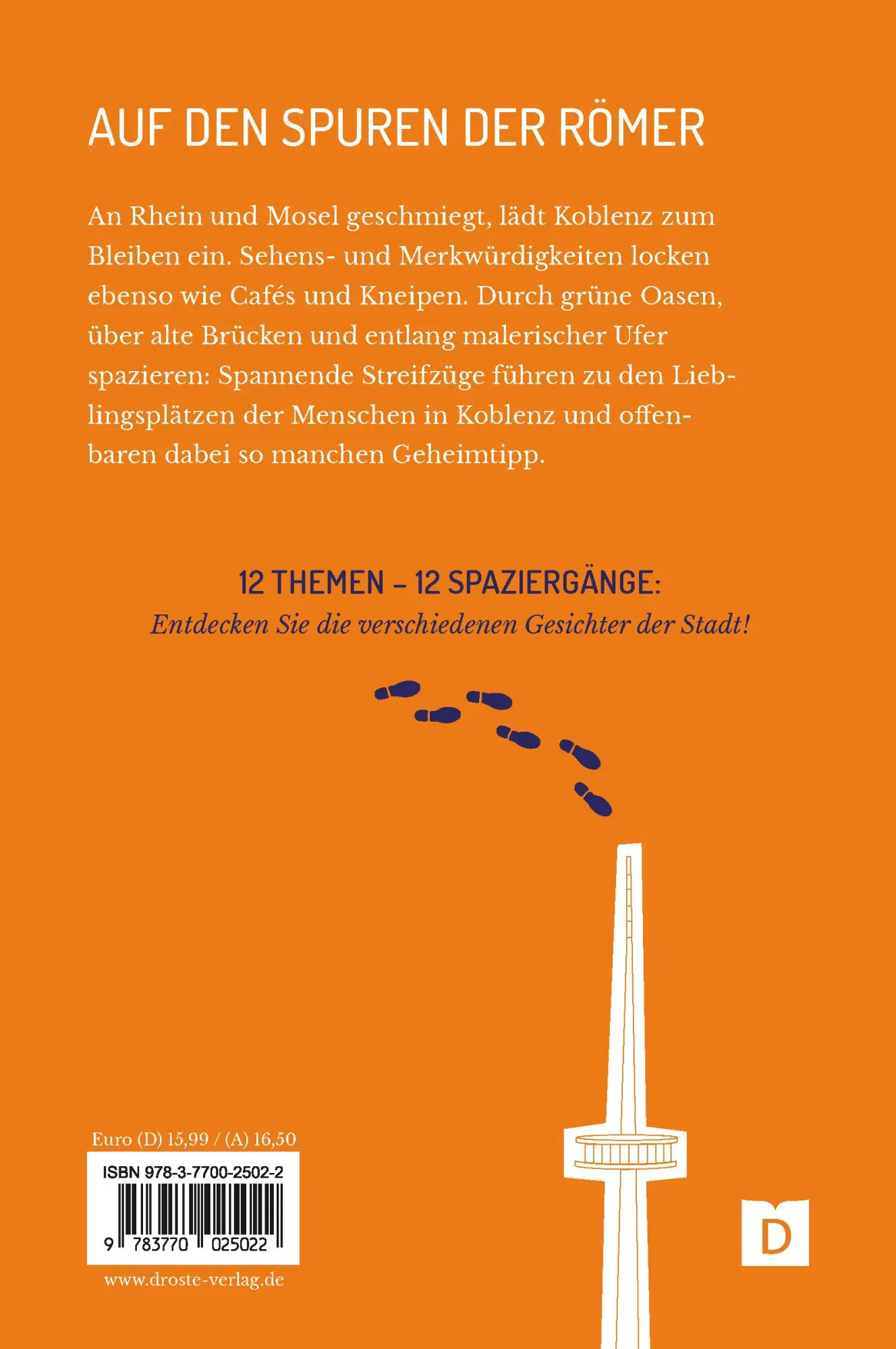 Rückseite: 9783770025022 | Zu Fuß durch Koblenz | 12 Spaziergänge | Bettina Manuela Hambuch