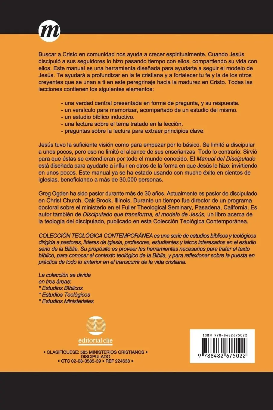 Rückseite: 9788482675022 | Manual del Discipulado | Creciendo y Ayudando A Otros A Crecer | Ogden