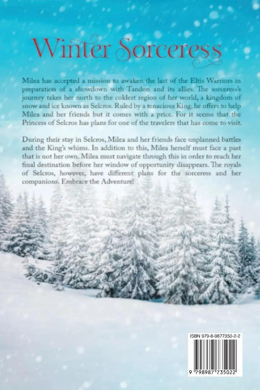 Rückseite: 9798987735022 | Winter Sorceress | Sorceress of Selvast Forest Book 2 | E. K. Dobbins