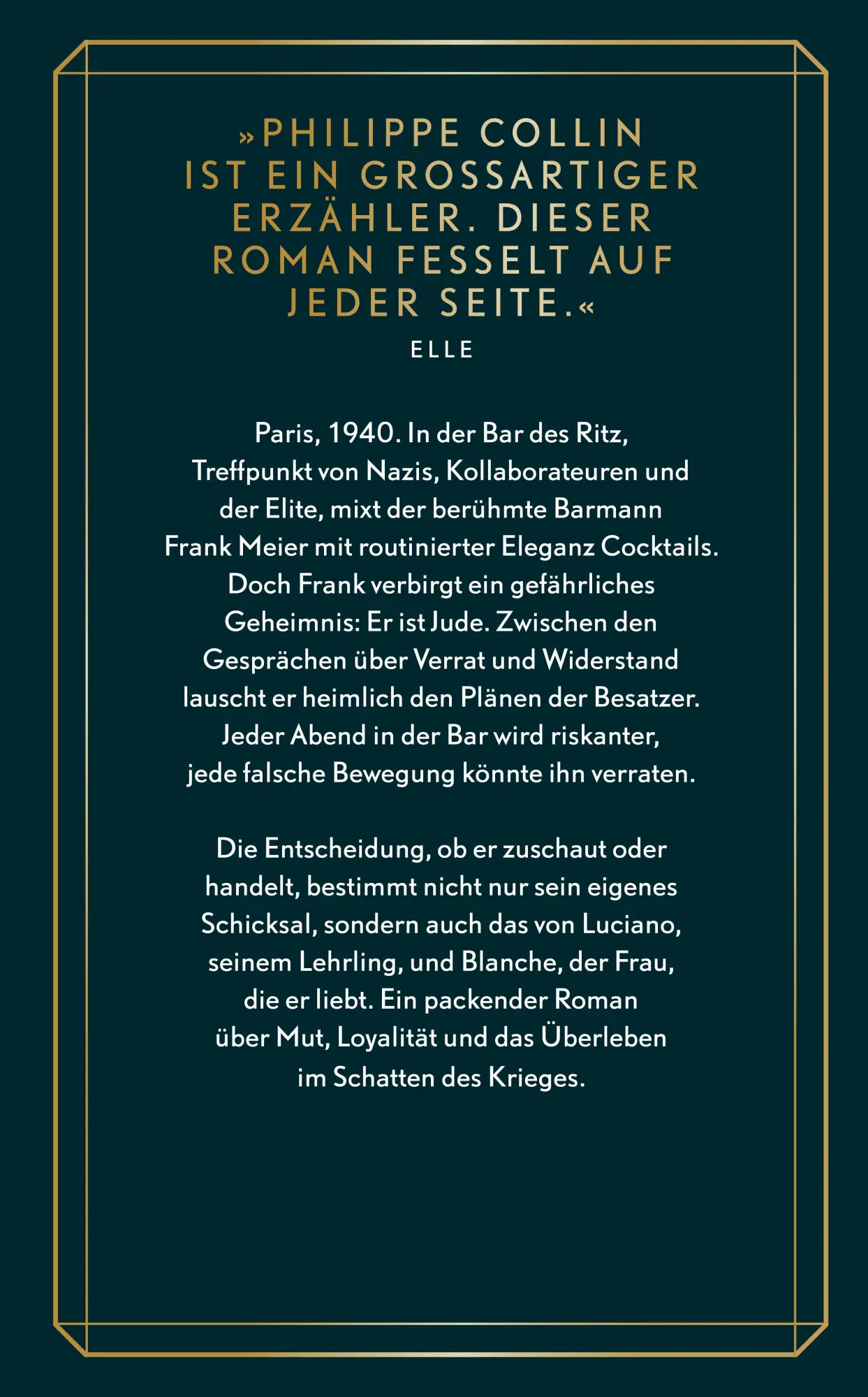 Rückseite: 9783458645122 | Der Barmann des Ritz | Philippe Collin | Buch | 447 S. | Deutsch