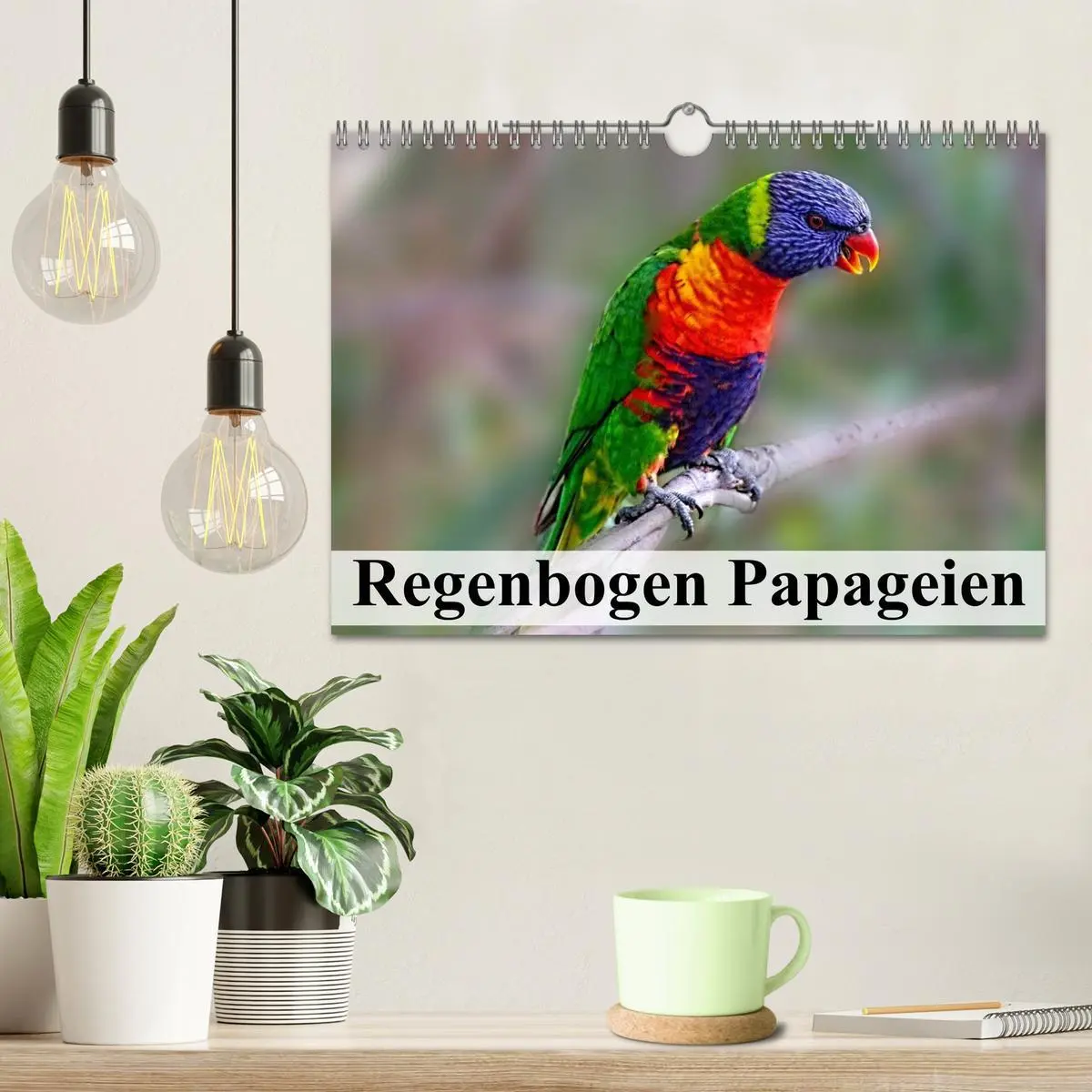Bild: 9783516055122 | Regenbogen Papageien (Wandkalender 2026 DIN A4 quer), CALVENDO...