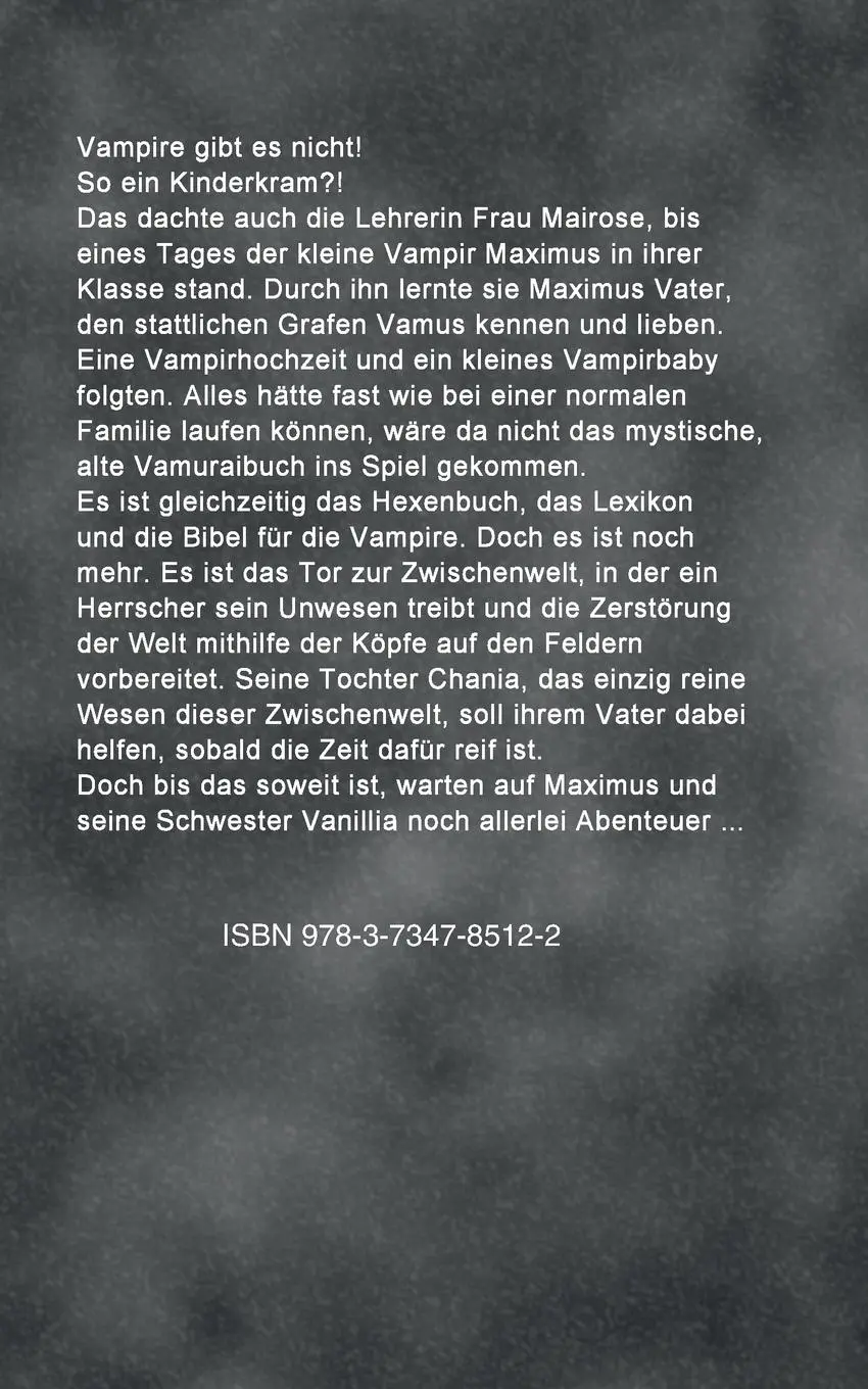 Rückseite: 9783734785122 | Maximus und das Vamuraibuch | Vampire gibt es doch! | Renate Roy