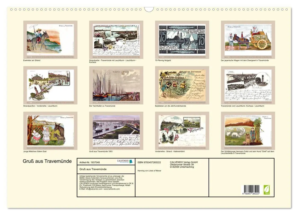 Bild: 9783457265222 | Gruß aus Travemünde (Wandkalender 2026 DIN A2 quer), CALVENDO...