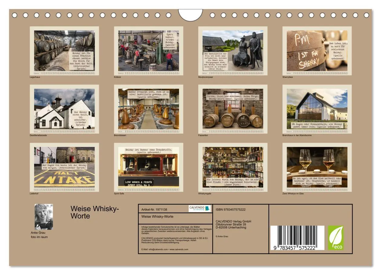 Bild: 9783457575222 | Weise Whisky-Worte (Wandkalender 2026 DIN A4 quer), CALVENDO...