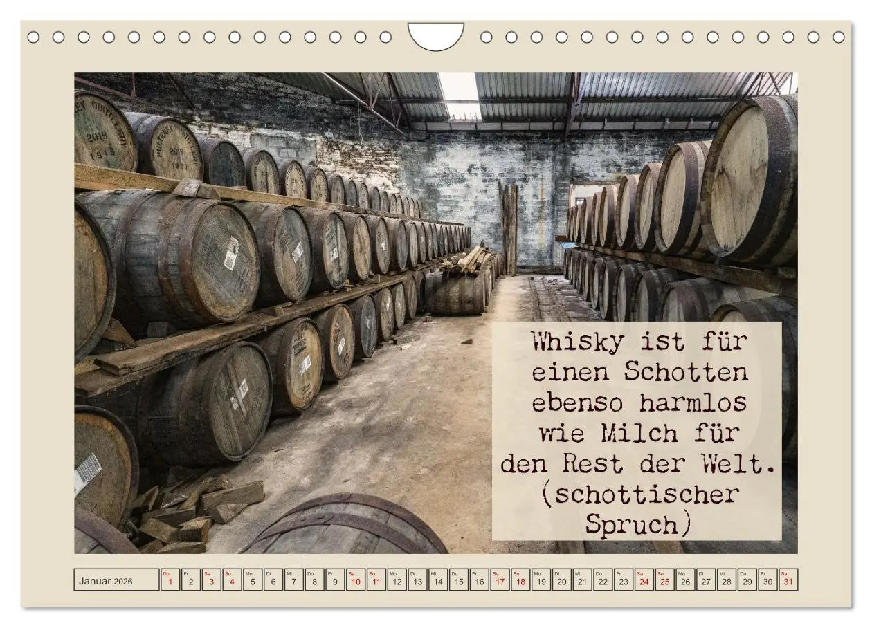 Bild: 9783457575222 | Weise Whisky-Worte (Wandkalender 2026 DIN A4 quer), CALVENDO...