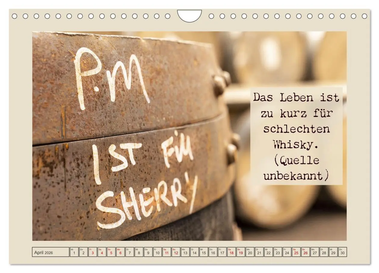 Bild: 9783457575222 | Weise Whisky-Worte (Wandkalender 2026 DIN A4 quer), CALVENDO...