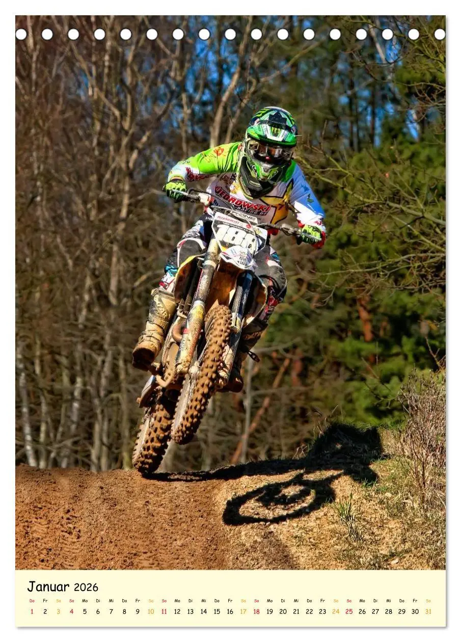 Bild: 9783516425222 | Motocross - einfach cool (Tischkalender 2026 DIN A5 hoch), CALVENDO...