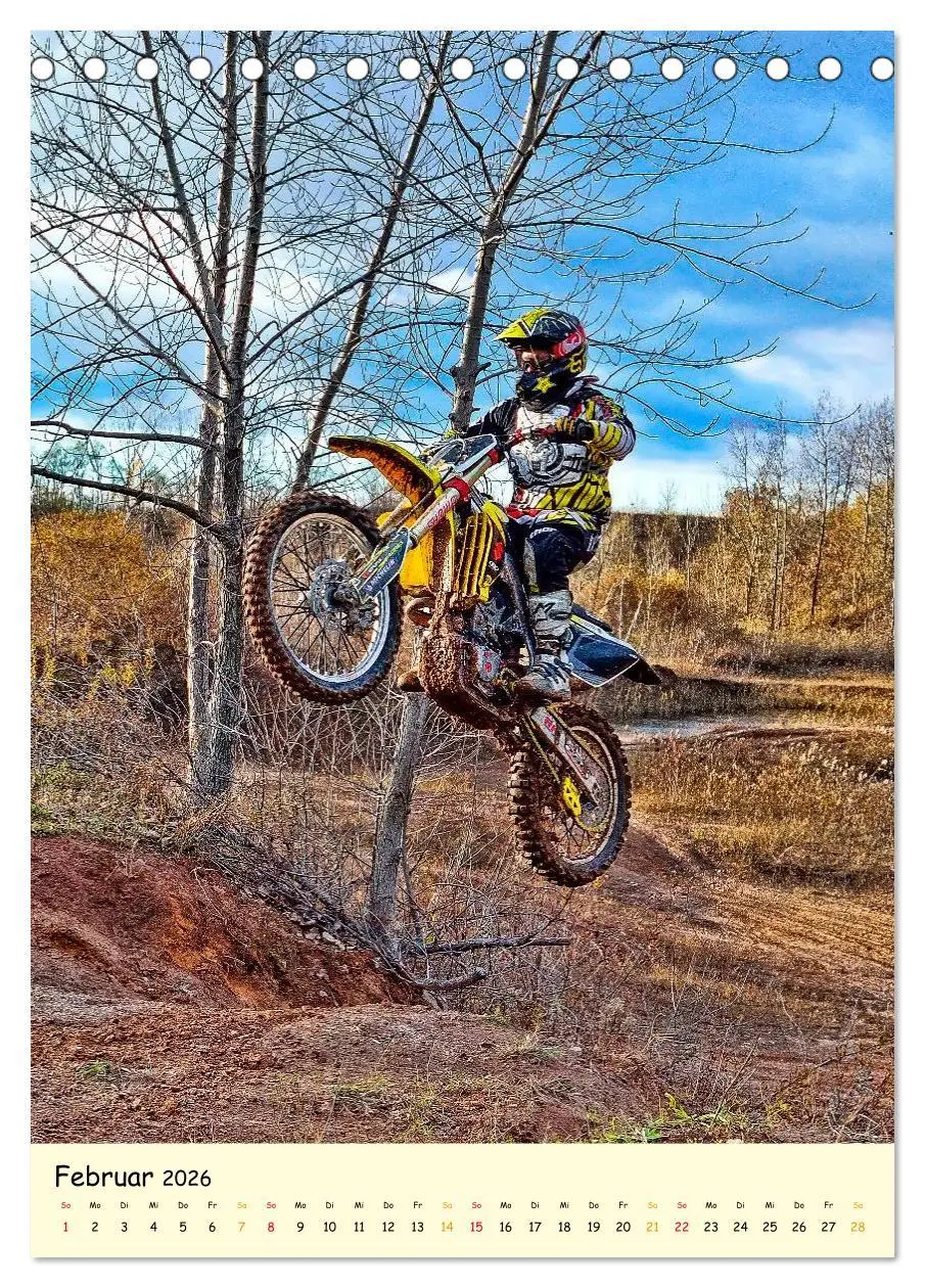 Bild: 9783516425222 | Motocross - einfach cool (Tischkalender 2026 DIN A5 hoch), CALVENDO...