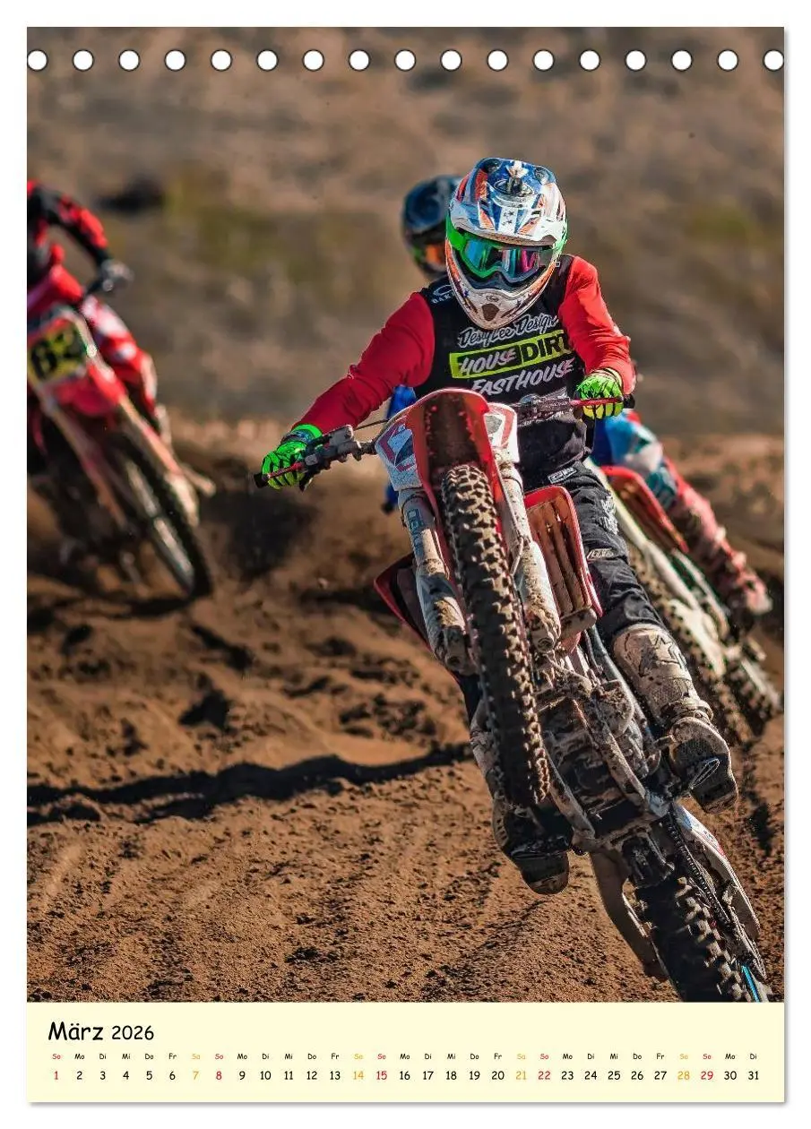 Bild: 9783516425222 | Motocross - einfach cool (Tischkalender 2026 DIN A5 hoch), CALVENDO...