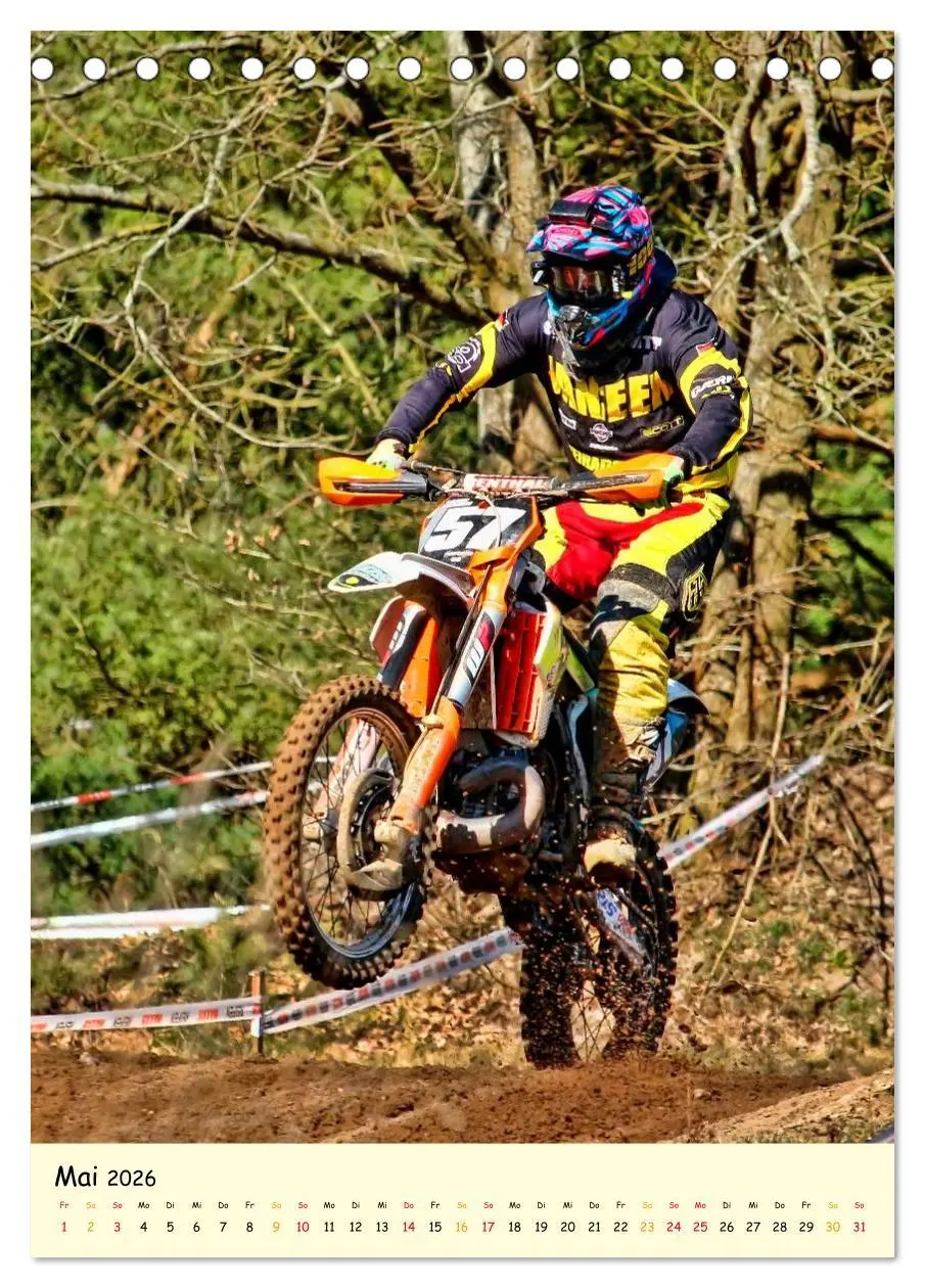 Bild: 9783516425222 | Motocross - einfach cool (Tischkalender 2026 DIN A5 hoch), CALVENDO...