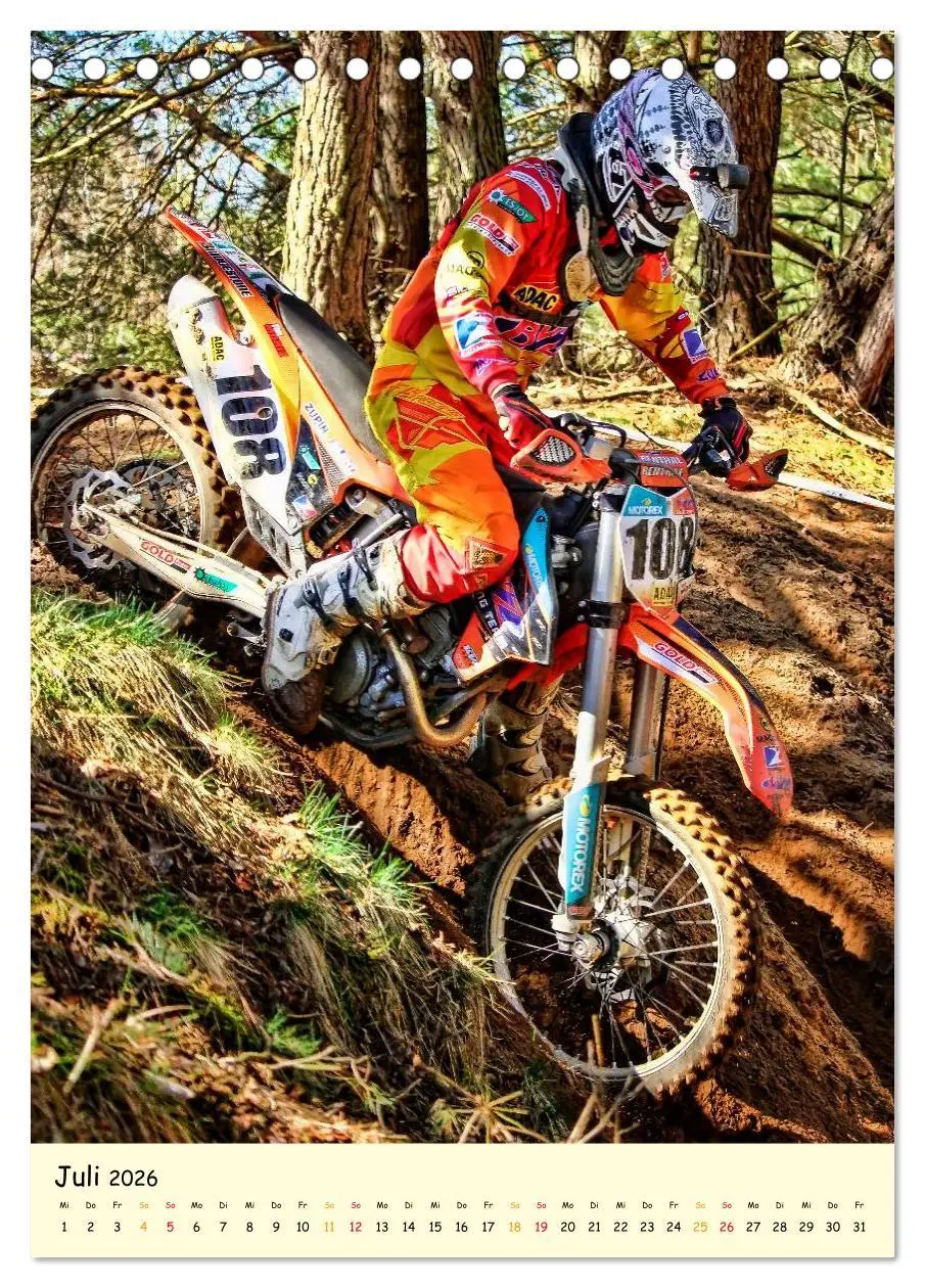 Bild: 9783516425222 | Motocross - einfach cool (Tischkalender 2026 DIN A5 hoch), CALVENDO...
