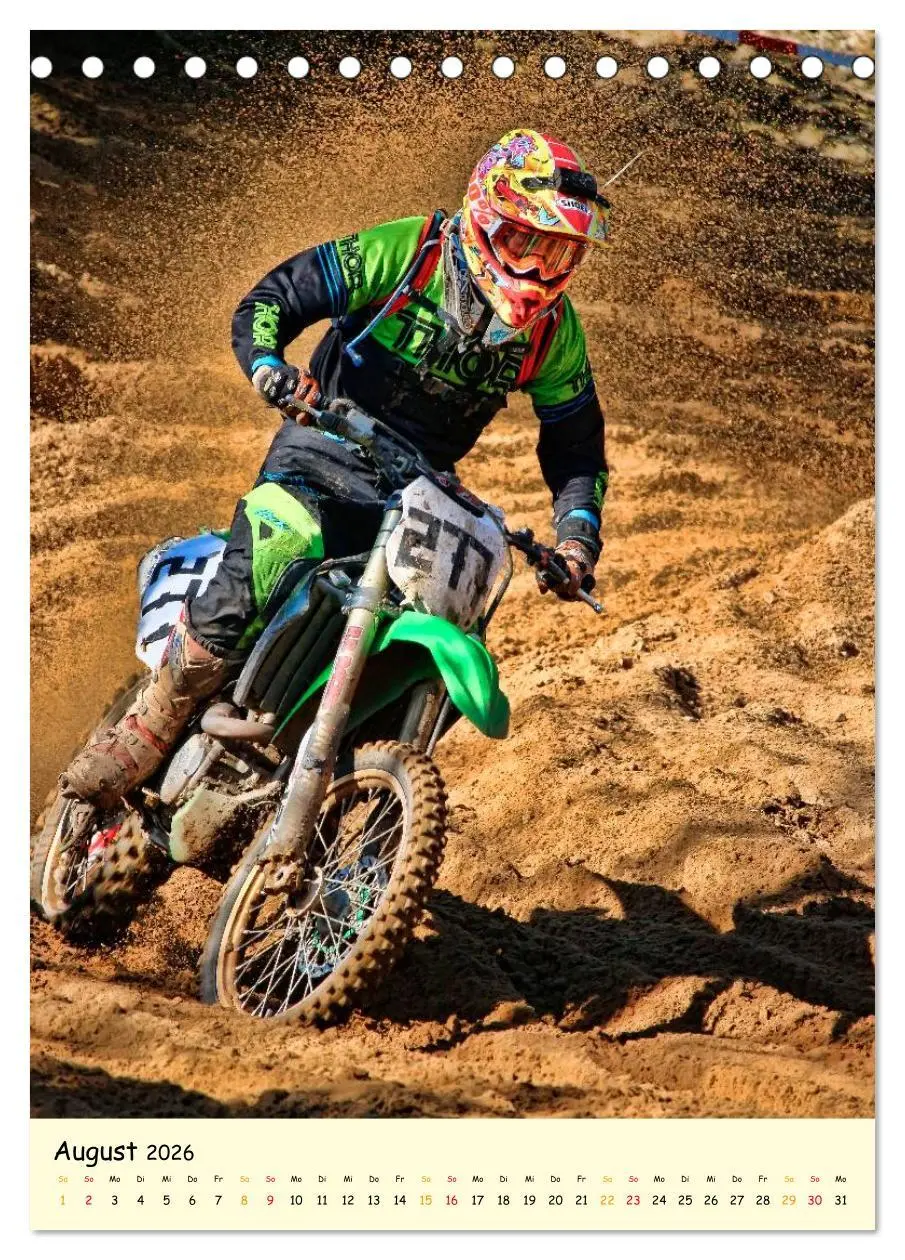 Bild: 9783516425222 | Motocross - einfach cool (Tischkalender 2026 DIN A5 hoch), CALVENDO...