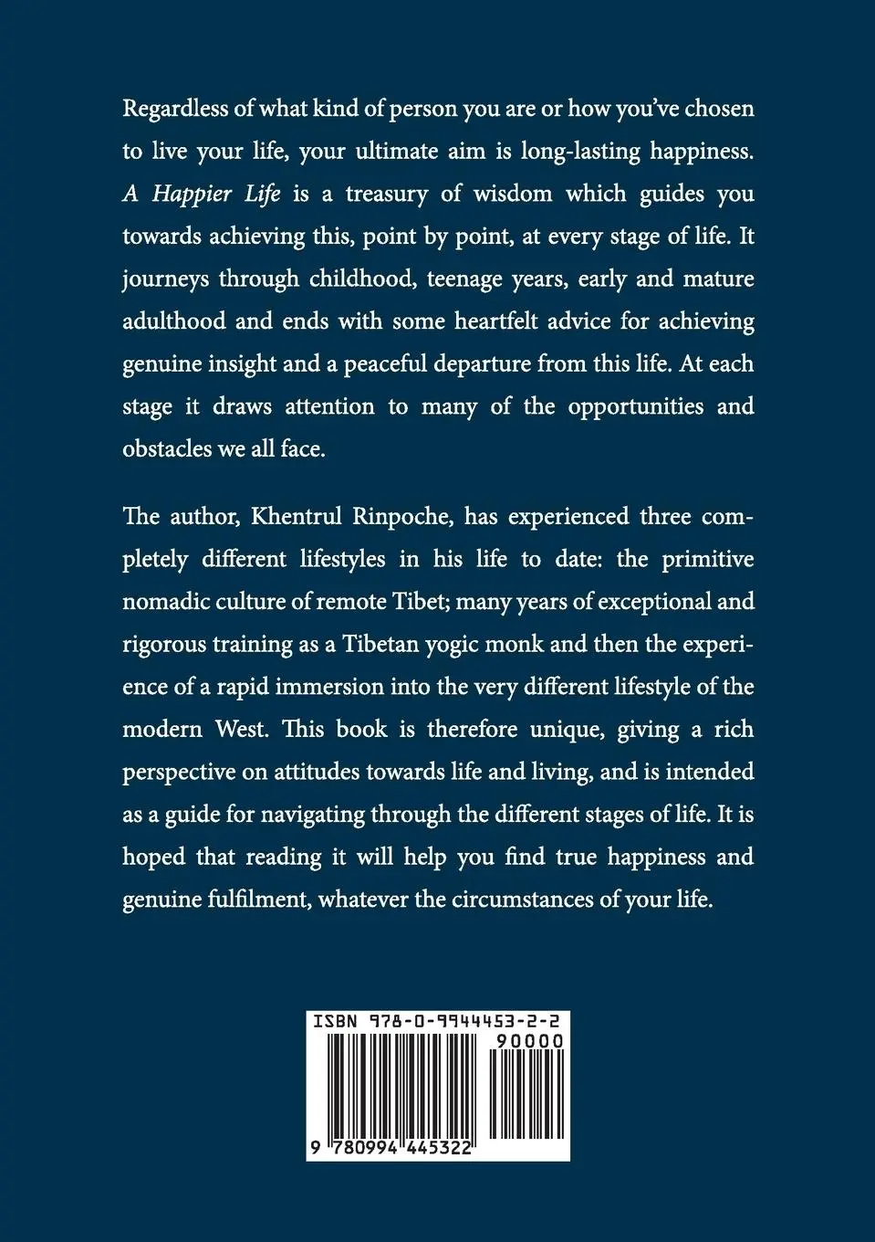 Rückseite: 9780994445322 | A Happier Life | Shar Khentrul Jamphel Lodrö | Taschenbuch | Paperback