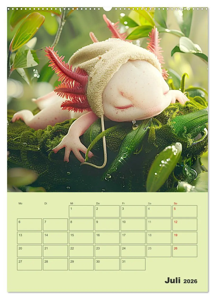 Bild: 9783516275322 | Axolotl. Lustiger Schwanzlurch mit Superkräften (Wandkalender 2026...