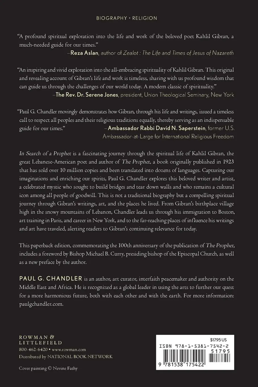 Rückseite: 9781538175422 | In Search of a Prophet | A Spiritual Journey with Kahlil Gibran | Buch