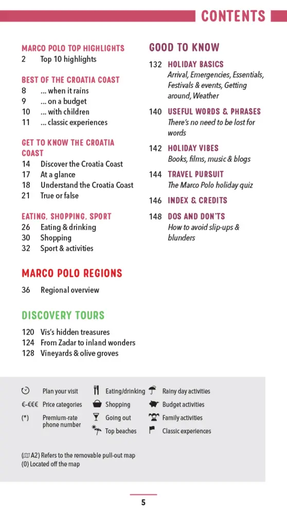 Bild: 9781914515422 | Croatia Coast Marco Polo Pocket Travel Guide - with pull out map