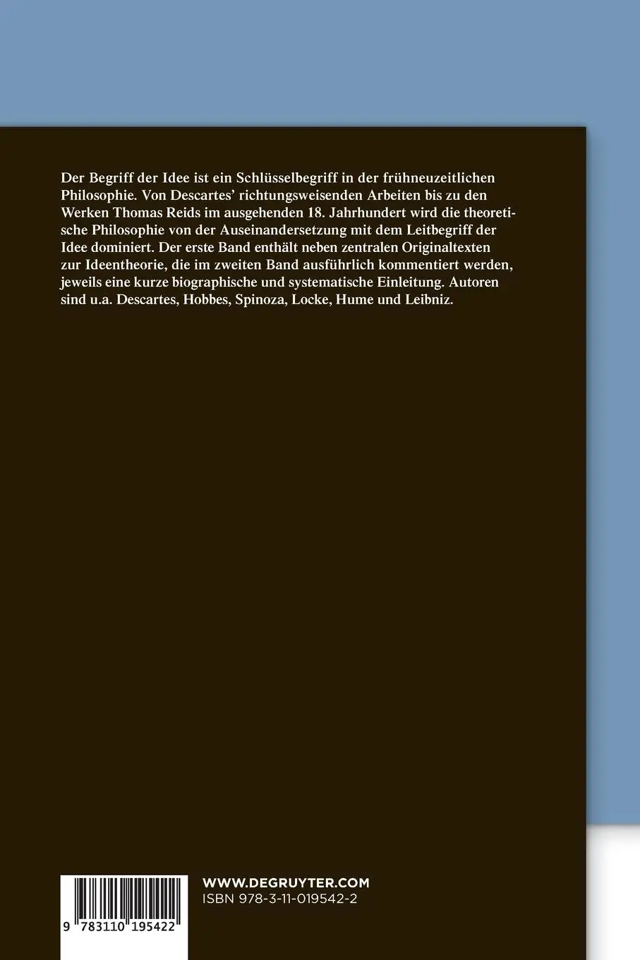 Rückseite: 9783110195422 | Ideen | Johannes Haag (u. a.) | Taschenbuch | 2 Taschenbücher | 2010