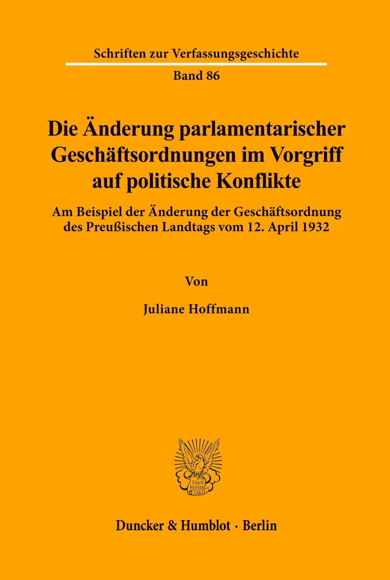Cover: 9783428155422 | Die Änderung parlamentarischer Geschäftsordnungen im Vorgriff auf...