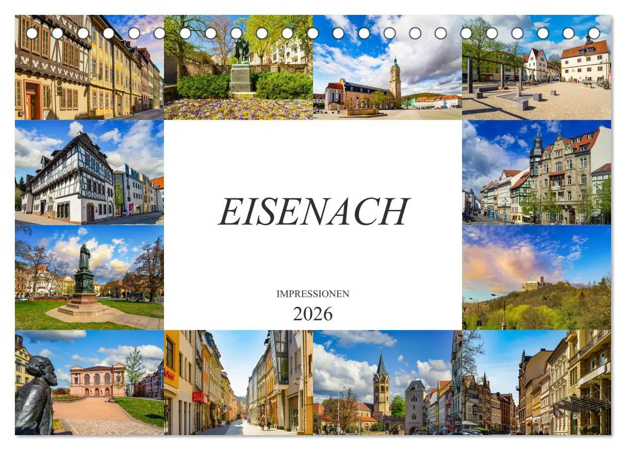 Cover: 9783457795422 | Eisenach Impressionen (Tischkalender 2026 DIN A5 quer), CALVENDO...