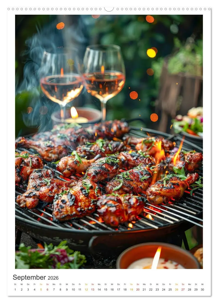 Bild: 9783516265422 | Food BBQ - Deftiges aus der Gourmet-Küche (Wandkalender 2026 DIN A2...