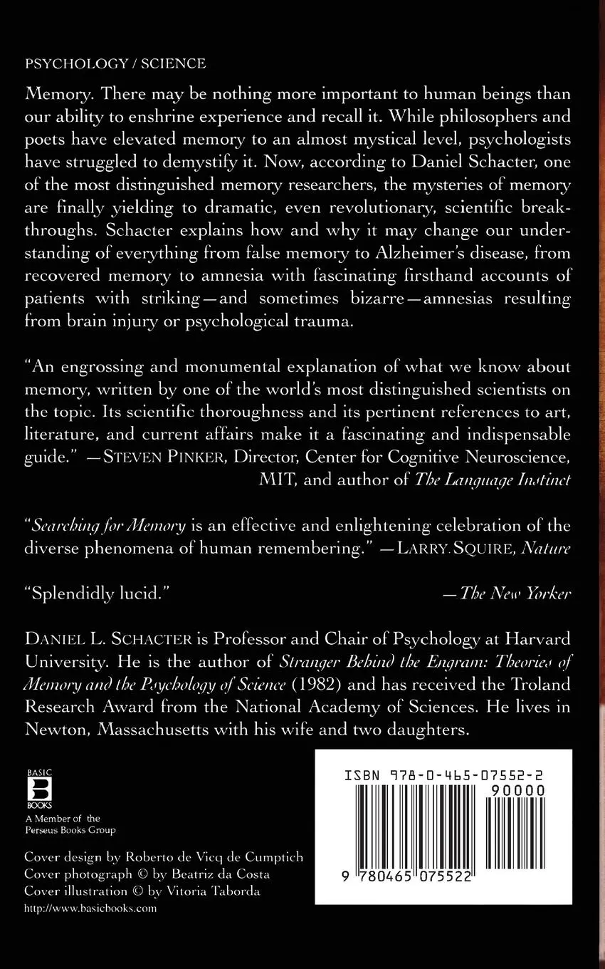 Rückseite: 9780465075522 | Searching for Memory | The Brain, the Mind and the Past | Schacter