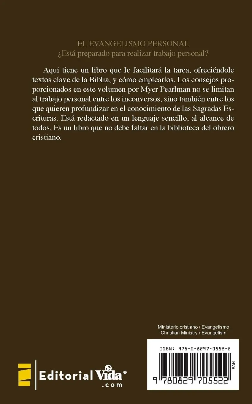 Rückseite: 9780829705522 | El evangelismo personal | Myer Pearlman | Taschenbuch | Spanisch