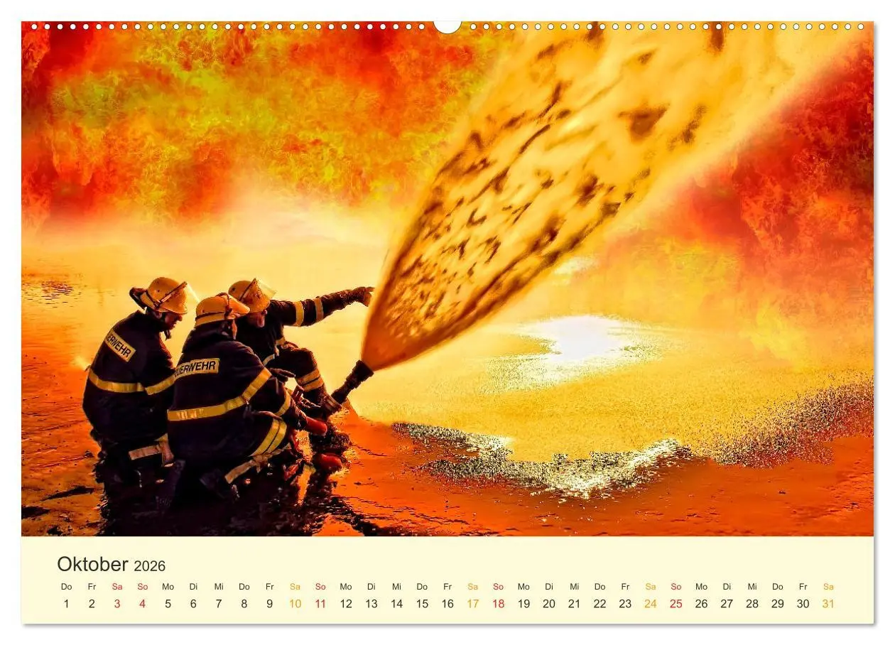 Bild: 9783457545522 | Feuerwehr - mein Kalender (Wandkalender 2026 DIN A2 quer), CALVENDO...
