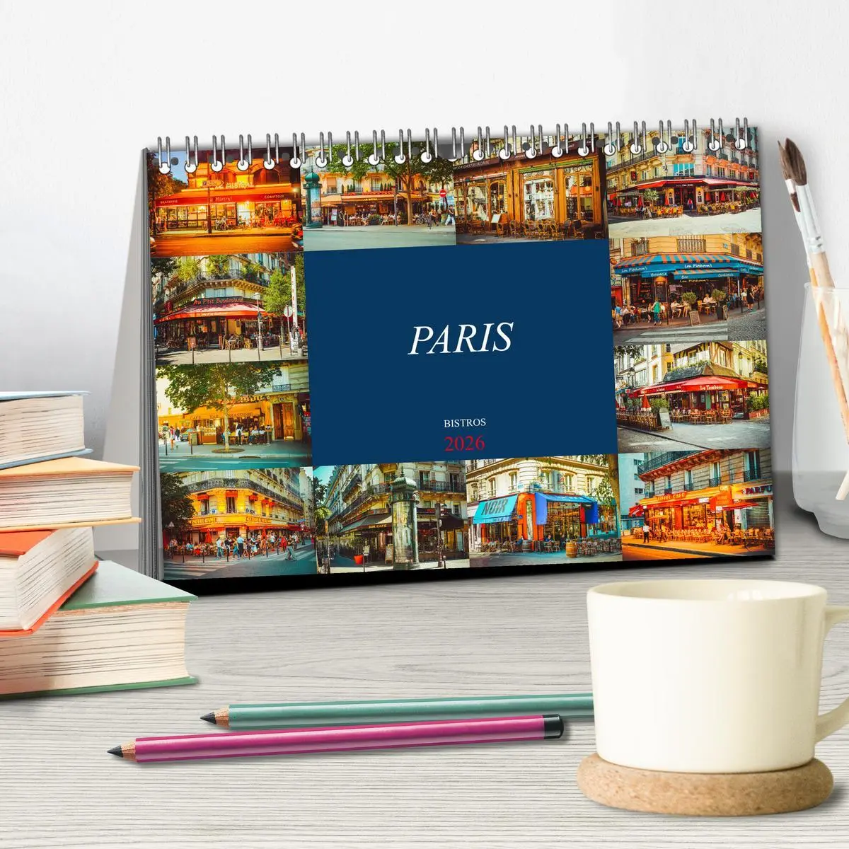 Bild: 9783457855522 | Paris Bistros (Tischkalender 2026 DIN A5 quer), CALVENDO...