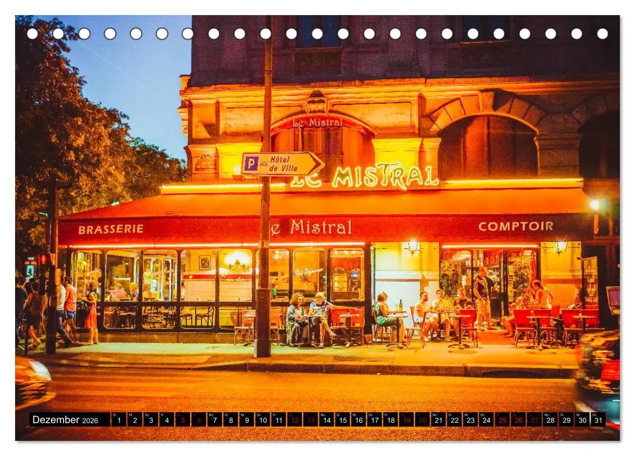 Bild: 9783457855522 | Paris Bistros (Tischkalender 2026 DIN A5 quer), CALVENDO...