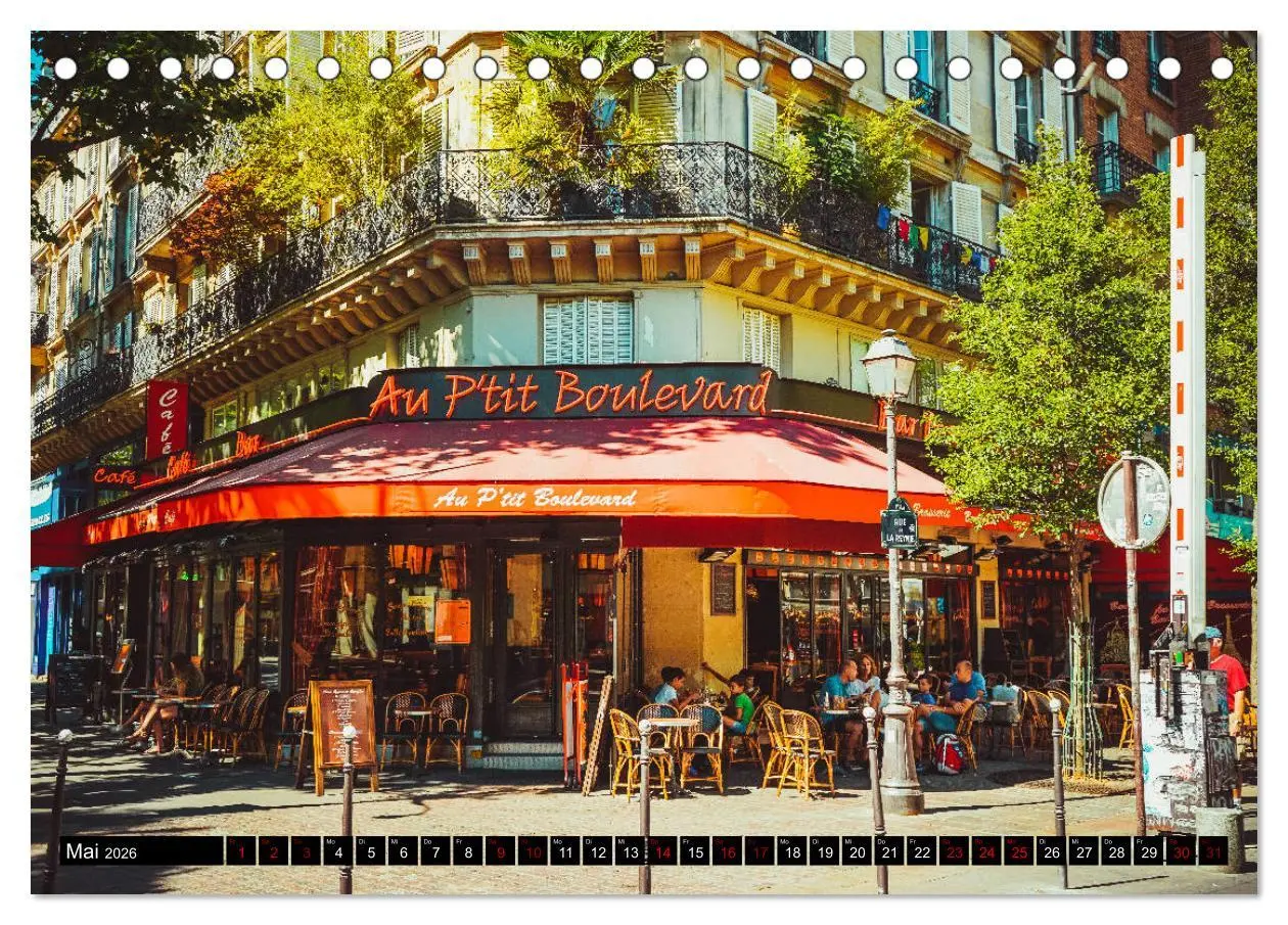 Bild: 9783457855522 | Paris Bistros (Tischkalender 2026 DIN A5 quer), CALVENDO...