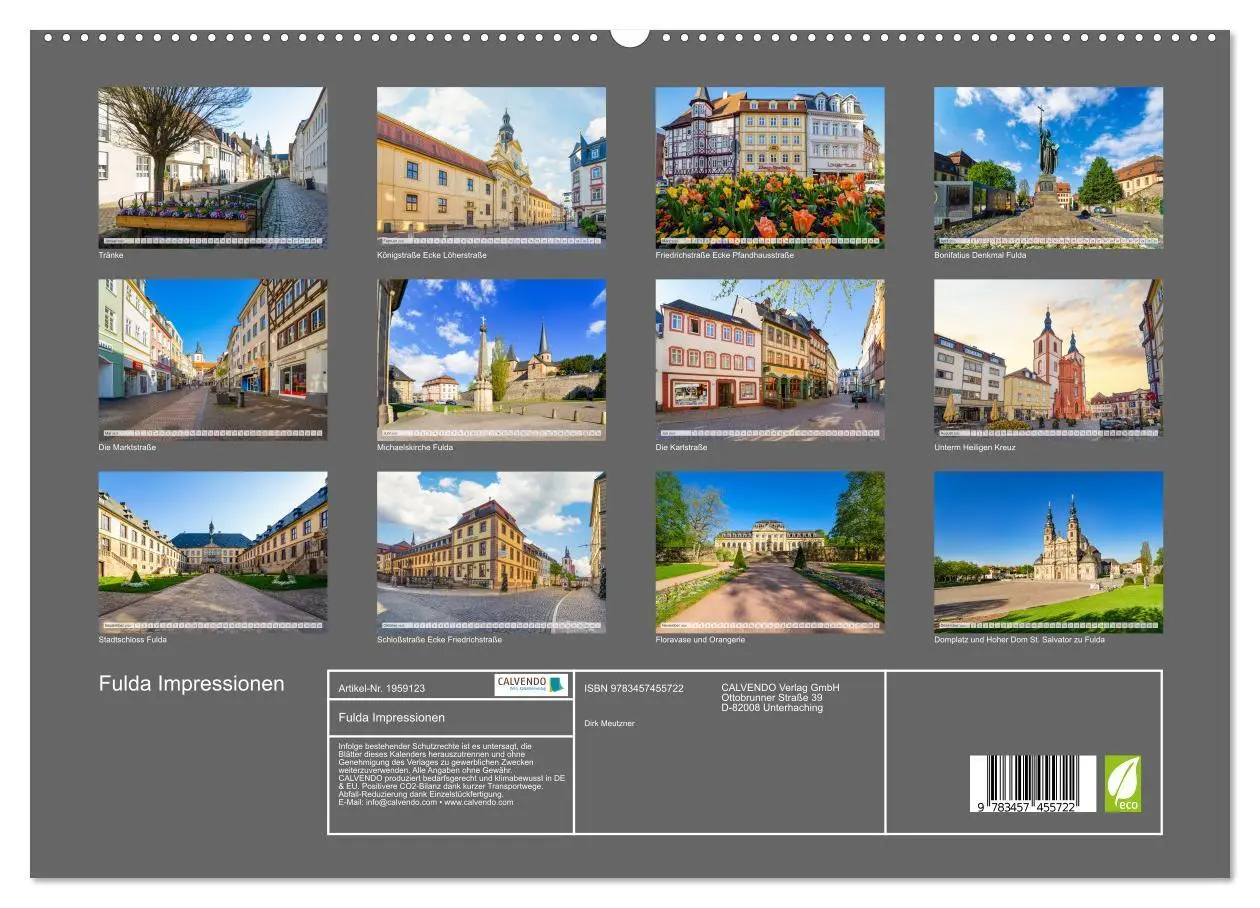 Bild: 9783457455722 | Fulda Impressionen (hochwertiger Premium Wandkalender 2026 DIN A2...