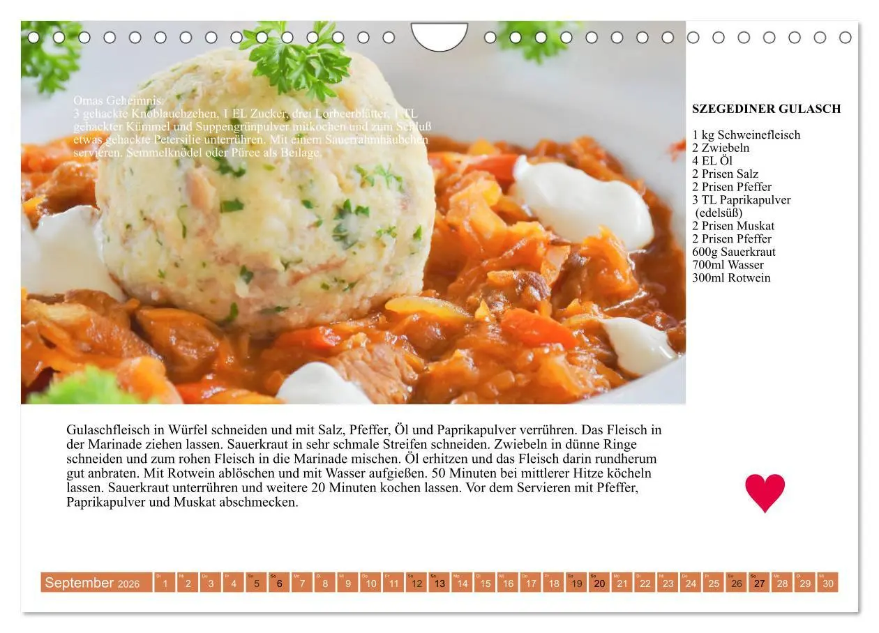 Bild: 9783457765722 | Österreichische Hauptgerichte. Küchenkalender mit den Klassikern!...
