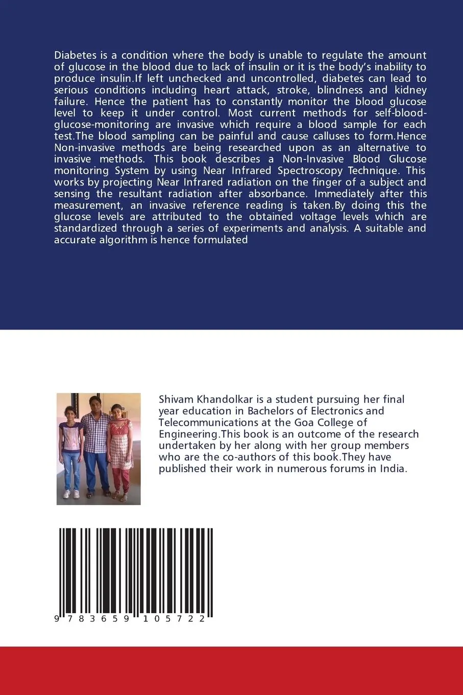 Rückseite: 9783659105722 | Electronic Device For Non Invasive Monitoring of Blood Glucose Levels
