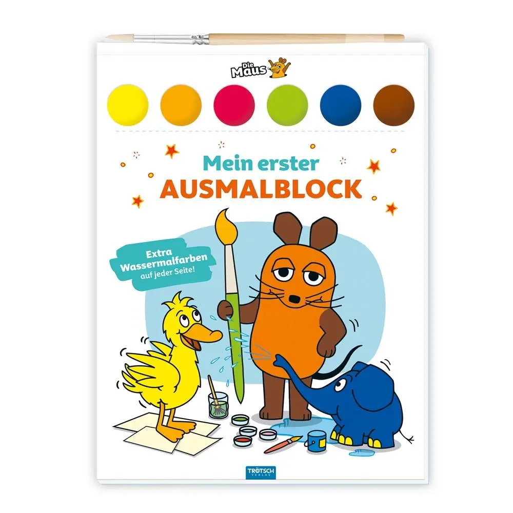 Cover: 9783988025722 | TRÖTSCH - Die Maus Mein erster Ausmalblock Malblock mit...