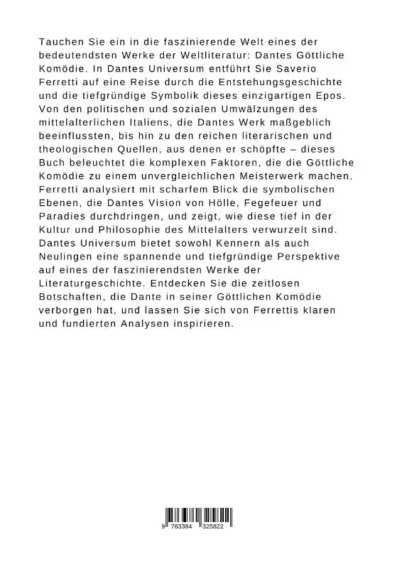 Rückseite: 9783384325822 | Dantes Universum | Saverio Ferretti | Taschenbuch | 380 S. | Deutsch