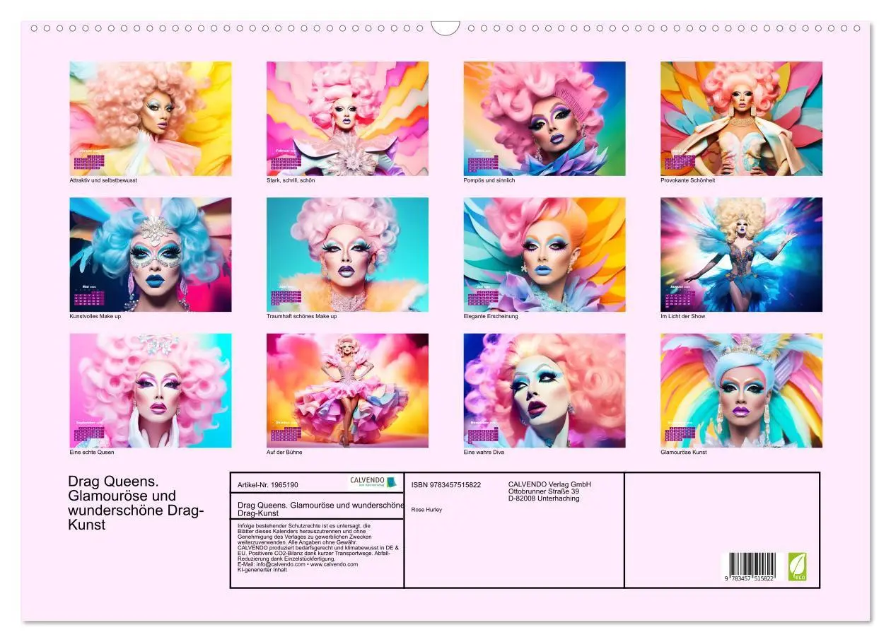 Bild: 9783457515822 | Drag Queens. Glamouröse und wunderschöne Drag-Kunst (Wandkalender...