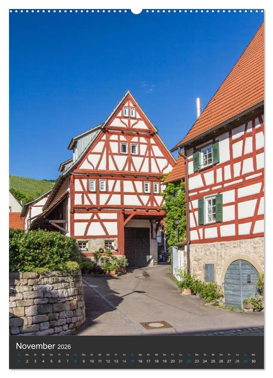 Bild: 9783516465822 | Strümpfelbach - Fachwerkhäuser (Wandkalender 2026 DIN A2 hoch),...